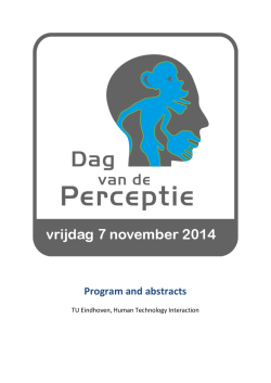 Program and abstracts - Dag van de Perceptie 2014