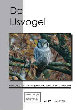 IJsvogel april 2014 - Vogelwerkgroep "De IJsselstreek"