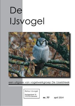 IJsvogel april 2014 - Vogelwerkgroep "De IJsselstreek"