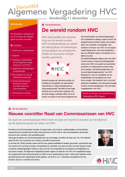 De wereld rondom HVC - Gemeente Hollands Kroon