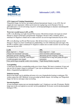 Informatie LAPL / PPL