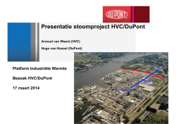 Stoomnet DuPont - HVC - Platform industriële warmte