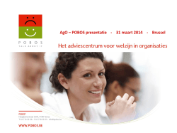 AgO – POBOS presentatie - 31 maart 2014 - Brussel