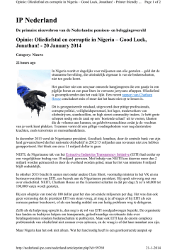IPN- Oliediefstal en corruptie in Nigeria
