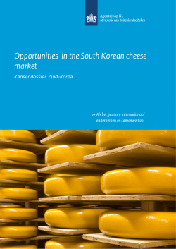 Opportunities in the South Korean cheese market