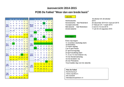 Jaaroverzicht 2014-2015 PCBS De Fakkel &ldquo;Meer dan een brede