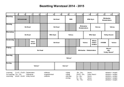 Bezetting Warotzaal 2014-2015