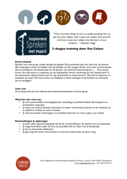 infofiche inspirerend SPREKEN met impact