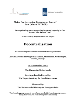 Decentralisation - Asser Institute