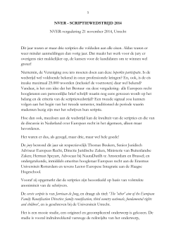 juryrapport Scriptieprijs 2014 Nederlandse vereniging voor