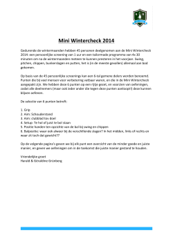 Mini Wintercheck 2014 - Grünberg Golf Academy