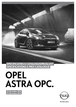 Prijslijst Astra OPC
