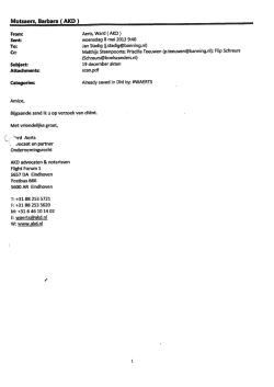 de advocaat van Lips per e-mail toegezonden akten van de 19