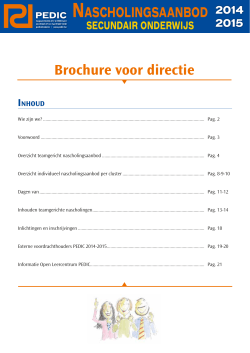 Informatiebrochure voor de directie
