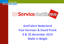 Hand-outs - Inservice Autisme