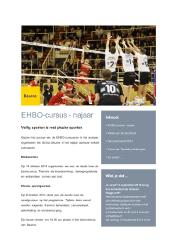 EHBO-cursus - najaar