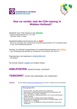 Hoe nu verder met de CVA-nazorg in Midden