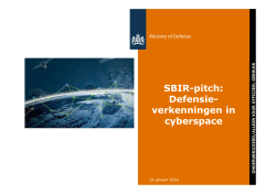 Pitch Ministerie Defensie thema 9 SBIR cyber security II