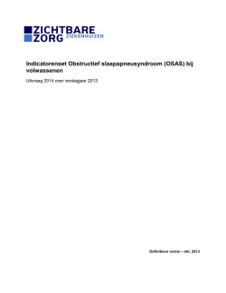 Indicatorgids OSAS 2014