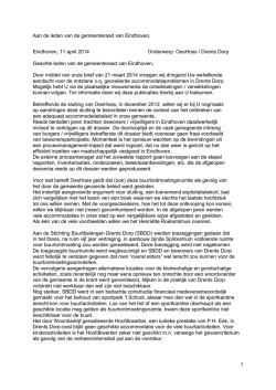 Brief van dhr. R. van de Leur, mede namens SBDD