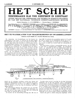 het schip veertiendaagsch blad voor scheepsbouw en scheepvaart
