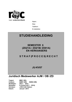 Strafrecht Studiehandleiding Semester 6 AJM
