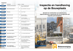 Inspectie en handhaving op de Bouwplaats