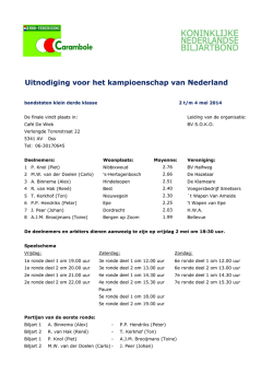 Publicatie - KNBB vereniging Carambole