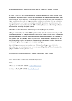 Hierbij de uitnodiging