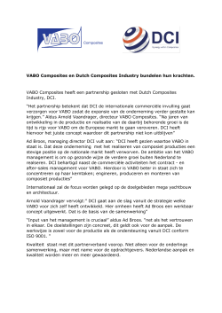 VABO Composites en Dutch Composites Industry bundelen hun