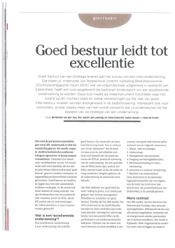 Goed bestuur leidt tot - Onderzoek
