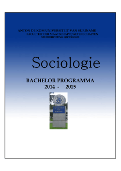 Studiegids Sociologie 2014-2015 definitief