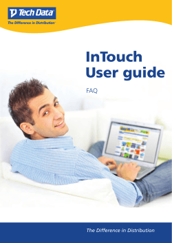 InTouch User guide