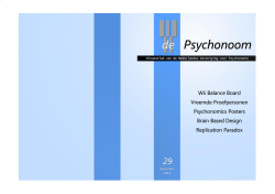 Laatste editie - De Nederlandse Vereniging voor Psychonomie