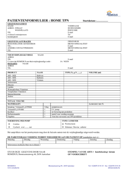 Doc Patientenformulier Home TPN NL 070713