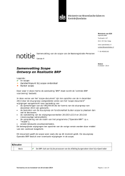 Scope van de Basisregistratie Personen