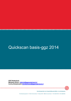 Quickscan basis-ggz 2014
