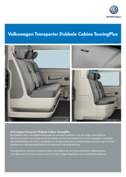 Volkswagen Transporter Dubbele cabine TouringPlus