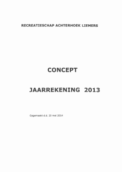 7A Jaarstukken RAL concept jaarrekening 2013 versie 20 mei 2014