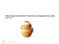 Rapportage Kwantitatief onderzoek aardappel(consumptie)
