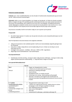 Schouder, protocol na Laterjet procedure