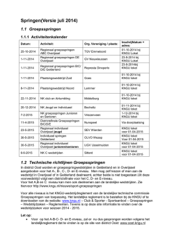 Handboek groepsspringen 2014-2015