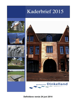 Kaderbrief 2015 - gemeente Dinkelland