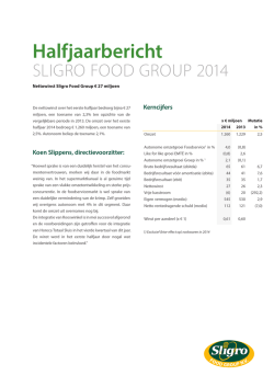Halfjaarbericht - Sligro Food Group
