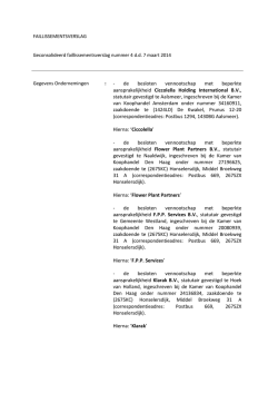 Vierde verslag Ciccolella d.d. 7 maart 2014