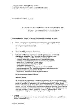 GZHC 2014 onderhandelaarsakkoord Cao