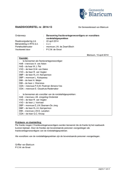 Benoeming fractievertegenwoordigers en voorzitters RTG rvs+