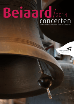 Download hier de Beiaardbrochure 2014 - Provincie West