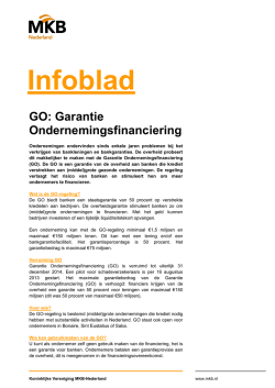 Garantie Ondernemingsfinanciering