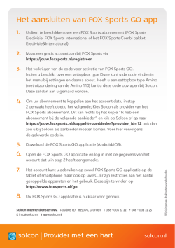 Het aansluiten van FOX Sports GO app
